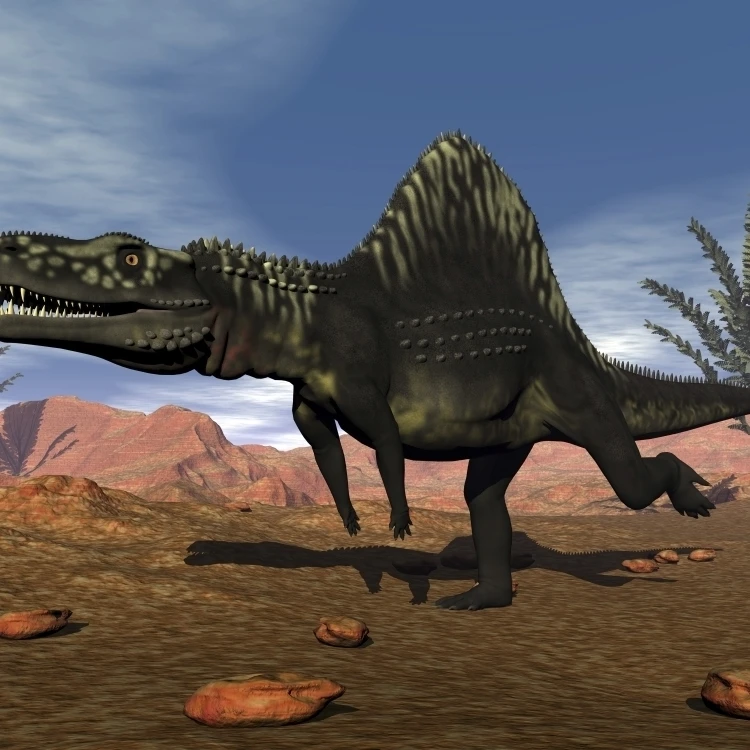 Arizonasaurus динозавр в пустыне с pachypteris картина деревьями печати (16x12) | Дом и сад