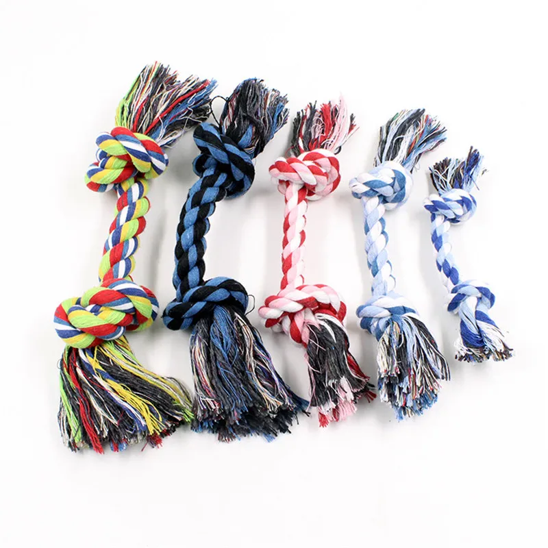 

New Dog Pet Puppy Chew Cotton Rope Ball Braided Knot Toy Durable Braided Bone Rope Funny Tool