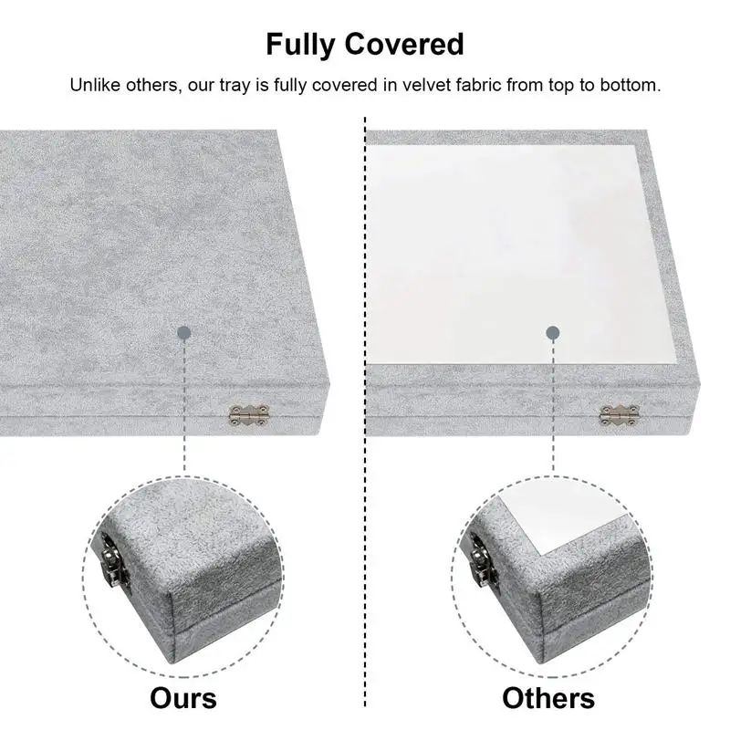 24 Сетки лоток для ювелирных изделий Витрина Дисплей Хранения Серьги Стенд