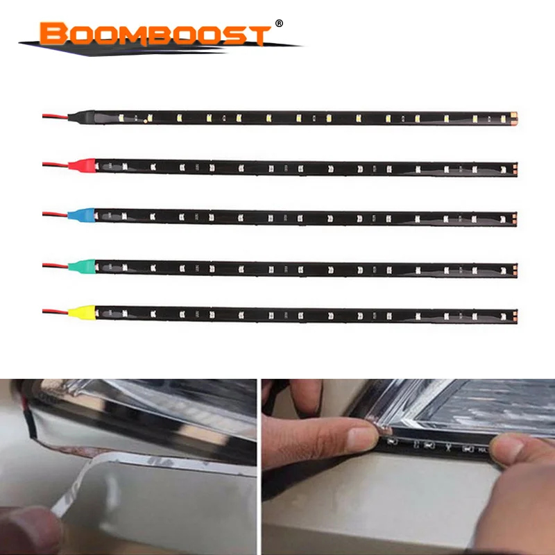 15SMD 1 шт. светодиодный автомобильный дневный ходовой светильник гибкий
