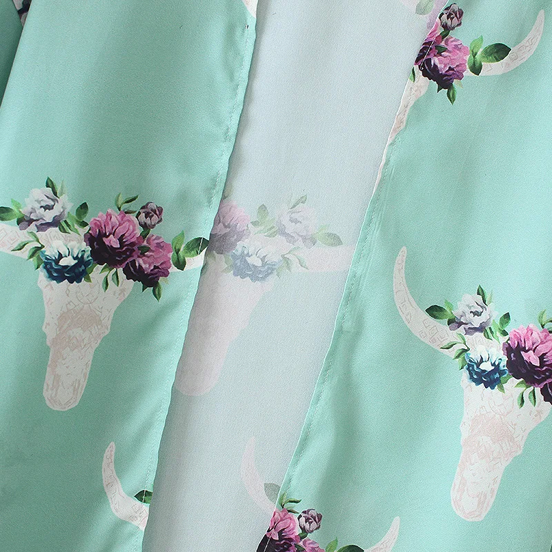 Летнее Новое Женское шифоновое кимоно Romacci кардиган с цветочным принтом Открытый