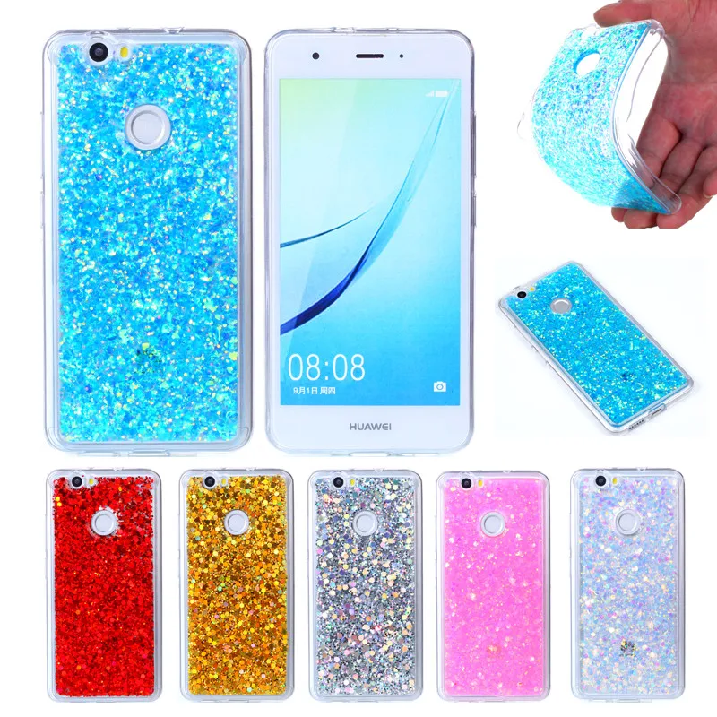 Цветной блестящий чехол для Huawei Nova мягкий силиконовый чехол-накладка из ТПУ с