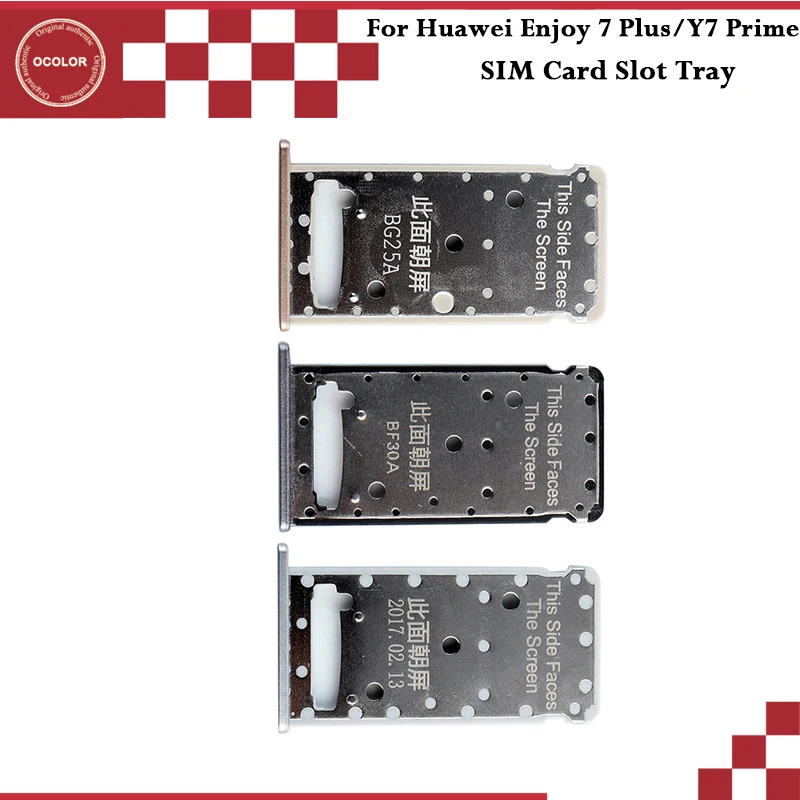 Ocolor для Huawei Enjoy 7 Plus слот sim карты лоток карт SD Держатель адаптер в сборе Запчасти Y7