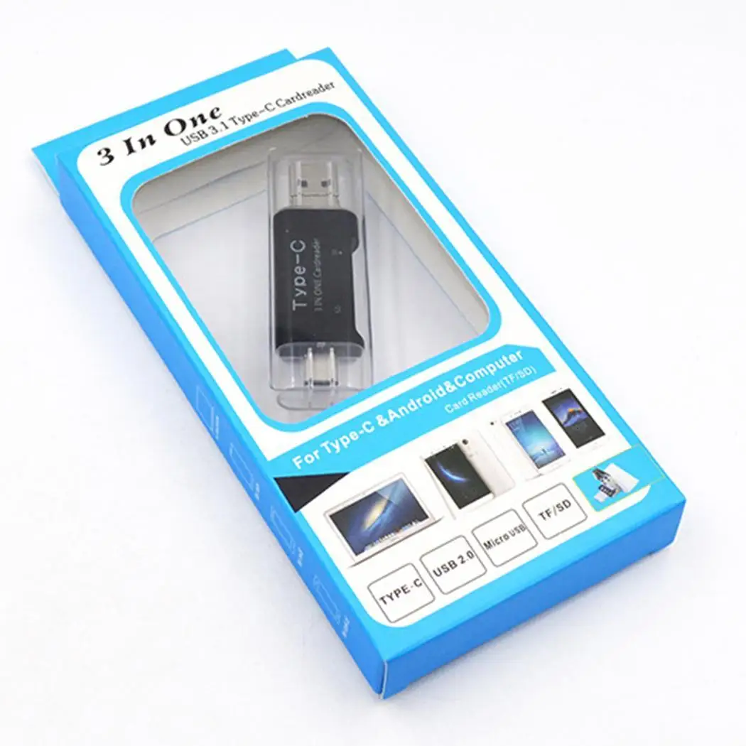 3 в 1 Тип C/Micro USB/USB 2 0 SD/TF Card Home Travel Office и т. д. адаптер для чтения OTG Android/PC|Картридеры| |