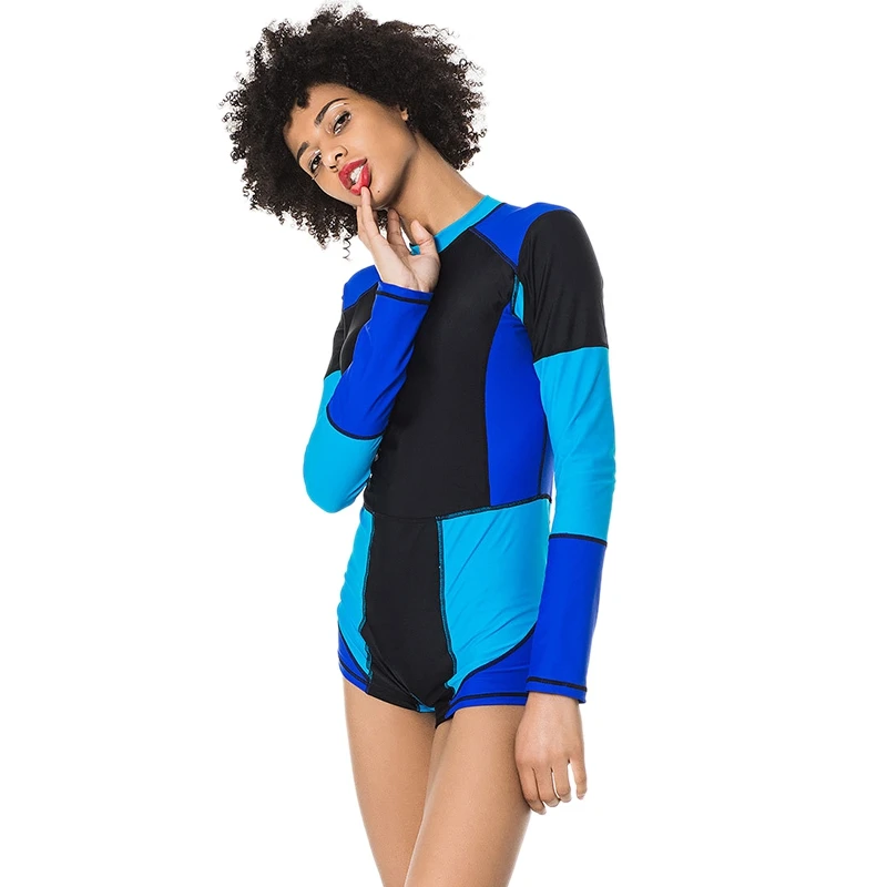 New One Piece Swimsuit Sport Swimwear for Women Bathing Suit Female Swimming Bodysuit Patchwork Vintage Retro Suits | Спорт и