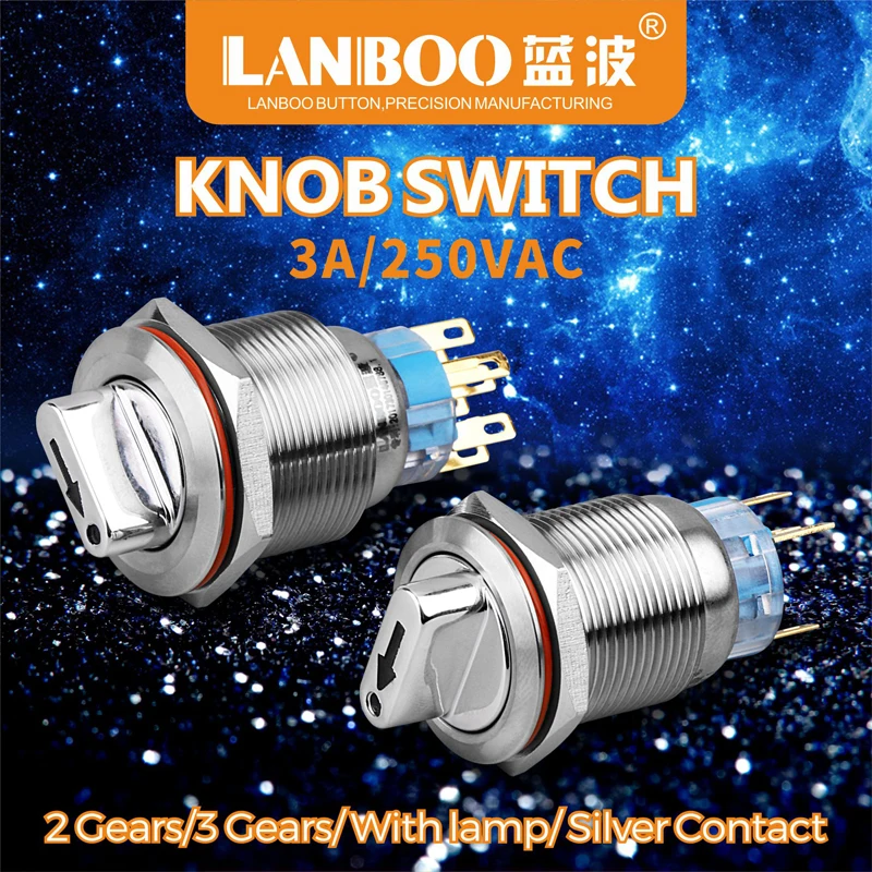 19 мм 22 мм из нержавеющей стали 9v 12v 48V 3A IP67 ручка переключателя