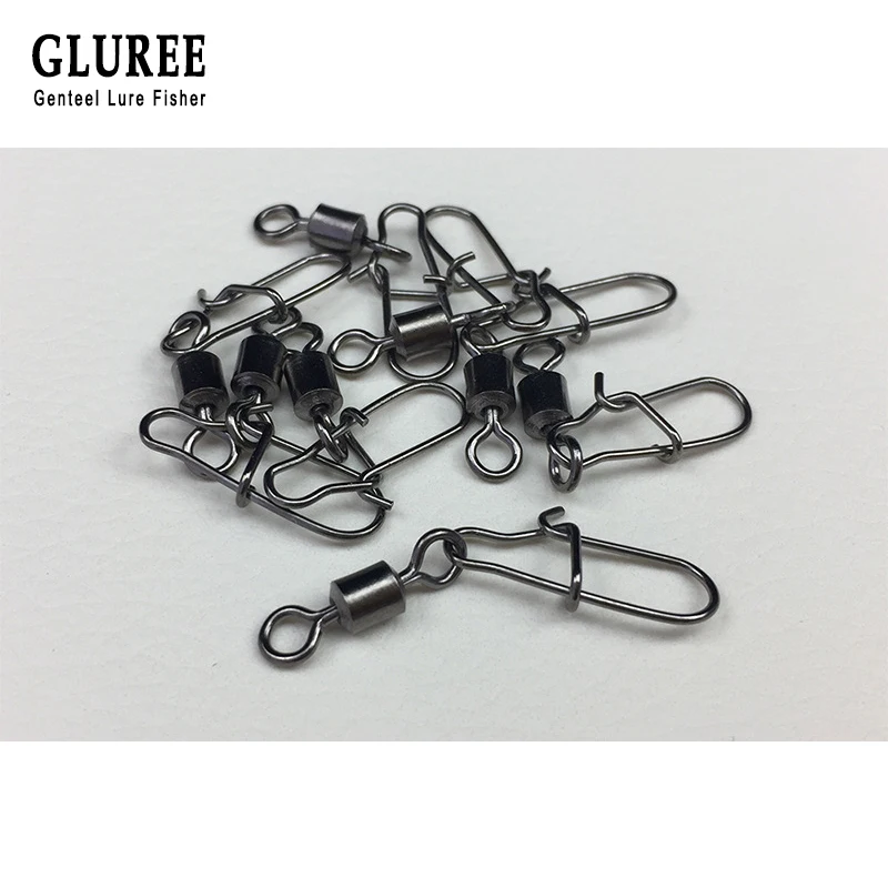 GLUREE 50 шт./лот 2 #4 #6 #8 #10 # медь сплав Рыбалка разъем контактный подшипник прокатки