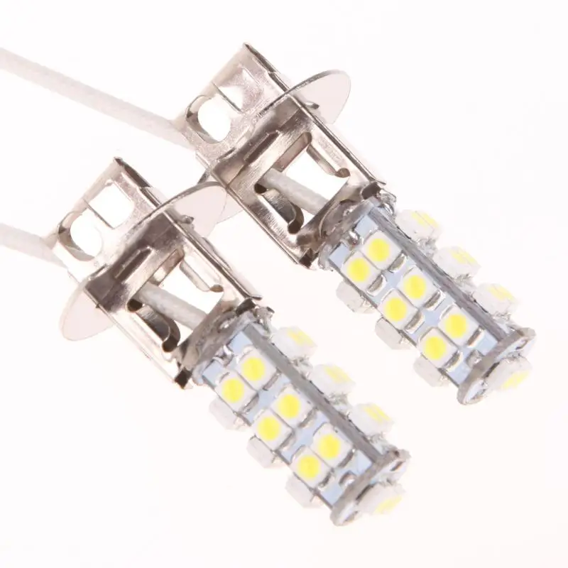 2 шт./компл. 12V H3 26 3w SMD светодиодный холодный белый автомобильный противотуманный