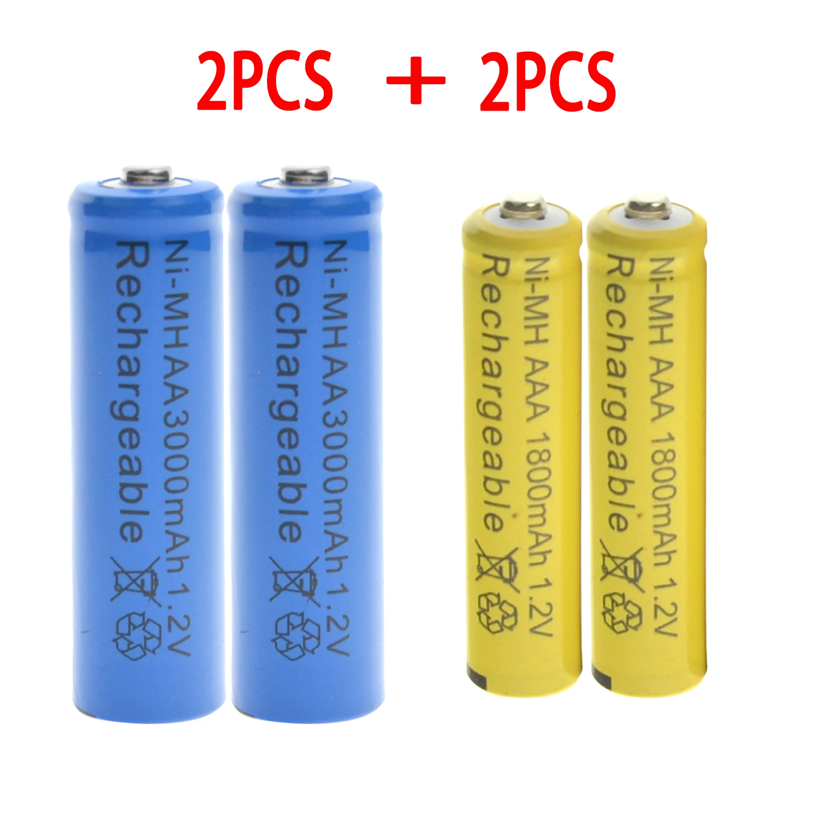 1 24 шт синий AA 3000mAh + желтый AAA 1800mAh NiMH аккумуляторная батарея RC MP3