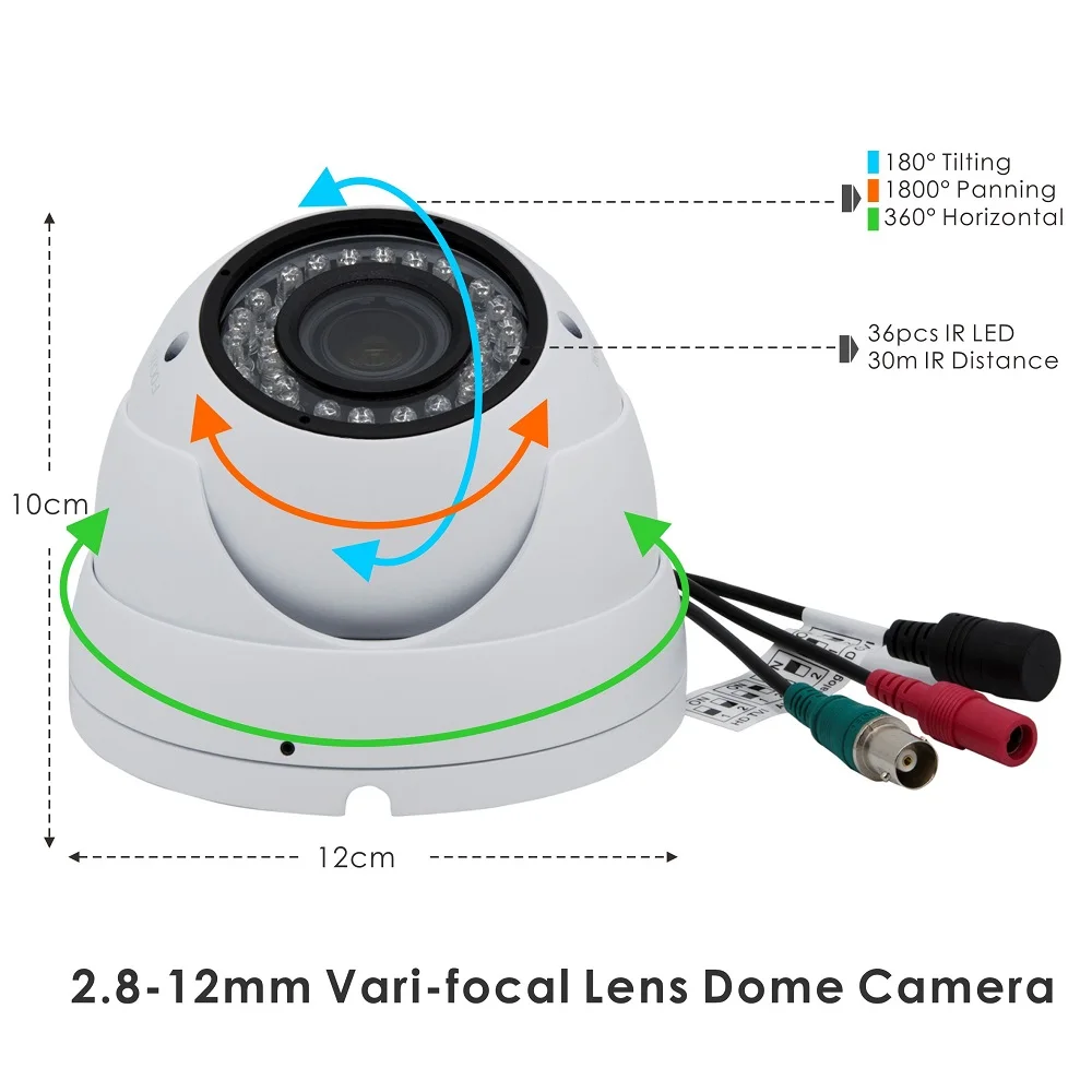 Inwerang HD 2MP 4in1 купольная камера безопасности 2 8 12 мм варифокальный объектив Ourdoor/Indoor