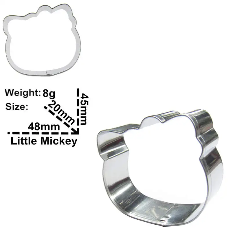 Формы для вырезания печенья Little Mickey 4 шт. инструменты выпечки мягкие блестки