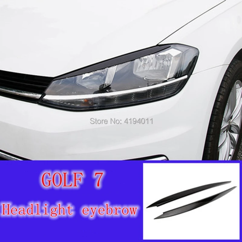 MONTFORD для Volkswagen Golf 7 MK7 R Rline снаружи ABS хром черный Фары брови веко крышку урезает 2