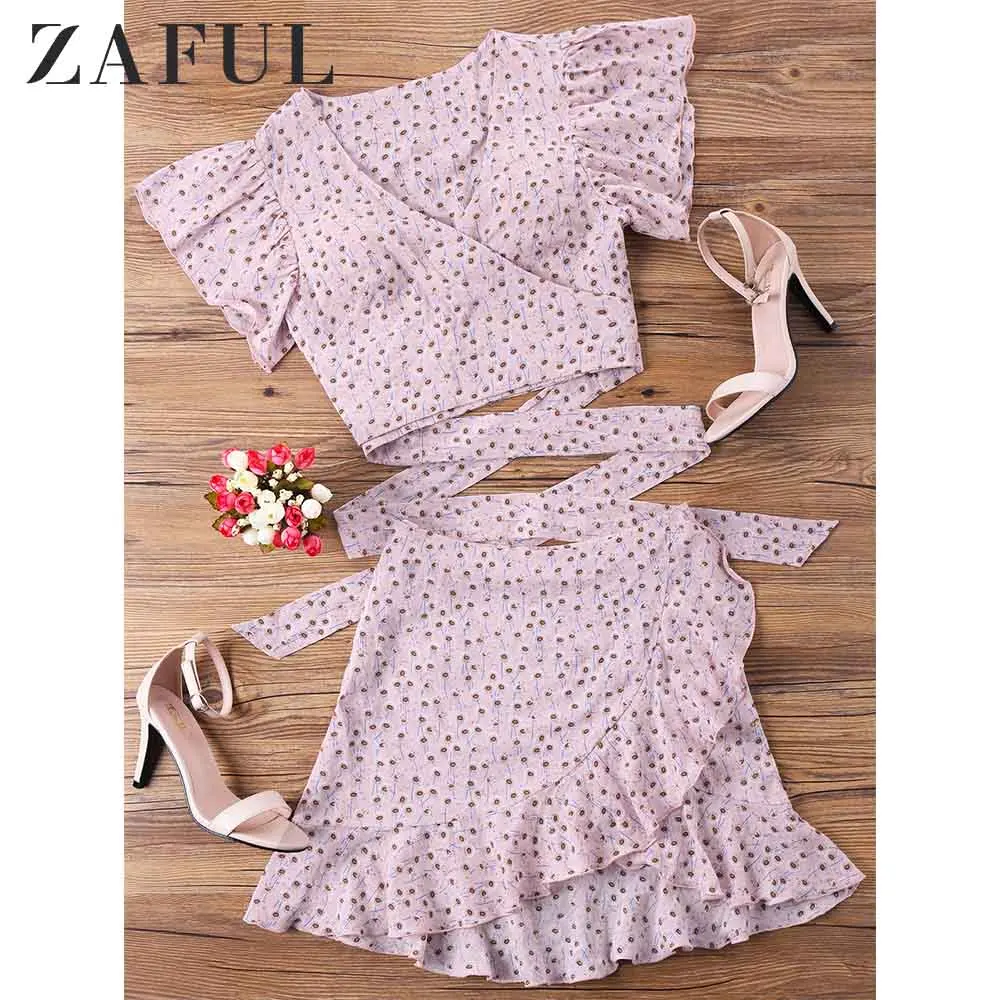 Женский комплект из двух предметов ZAFUL розовый уличная одежда в горошек