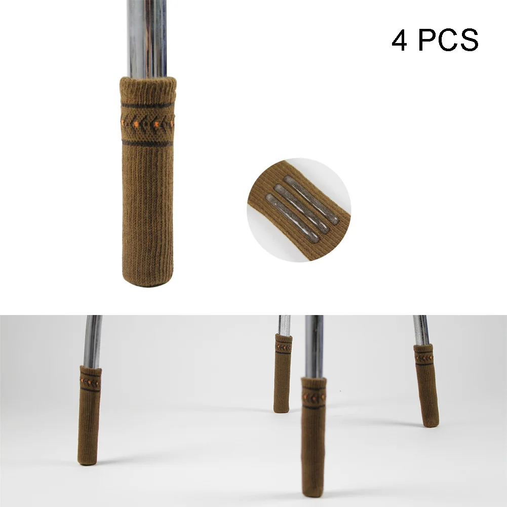 Шт. 4 шт. мебель вязание двойной слой стул ноги против царапин шапки колодки