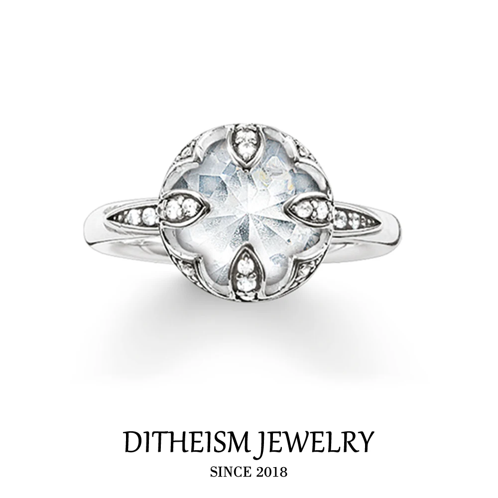 

Кольцо с цветком лотоса из серебра 2018 пробы, с фианитом