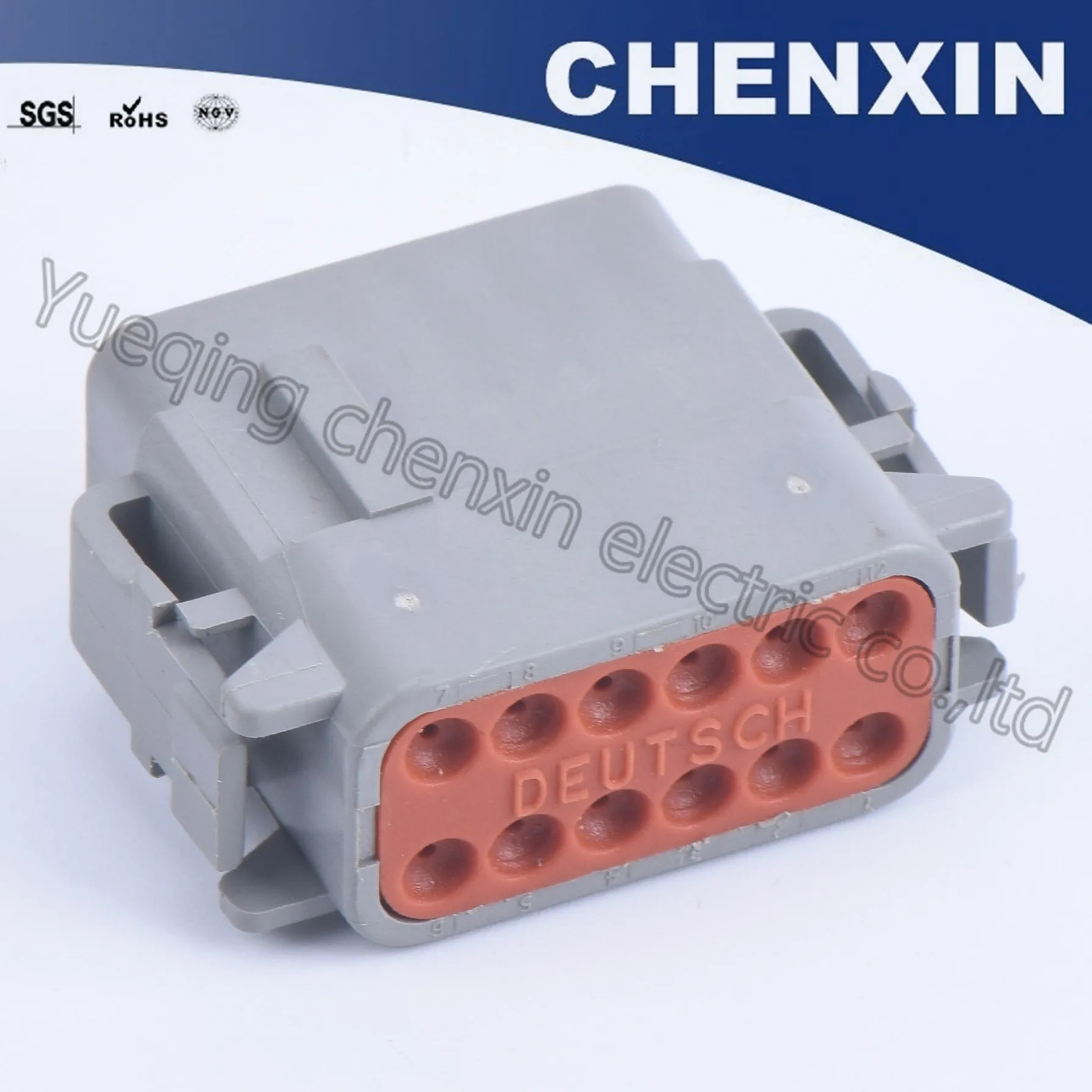 Автомобильные водонепроницаемые разъемы серые 12-штырьковые (1 0) женские DTM серии