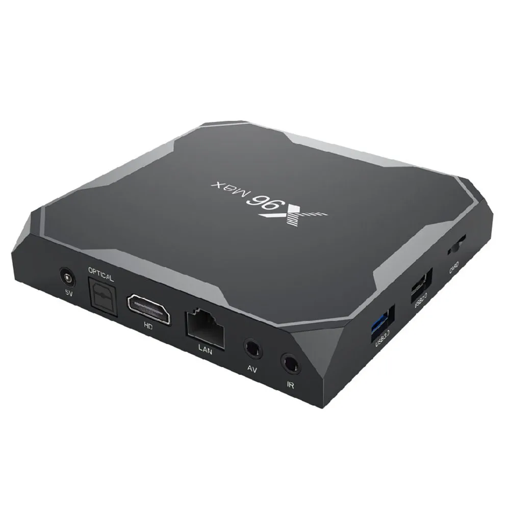 Смарт ТВ бокс X96Max Android 8 1 Amlogic S905X2 Lpddr4 четырехъядерный 2 Гб 16 100 м 4K телеприставка X96