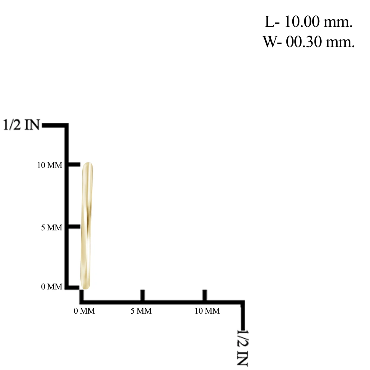 Серьги-кольца Jewelonfire 10 мм без зазора в золотистом цвете | Украшения и аксессуары