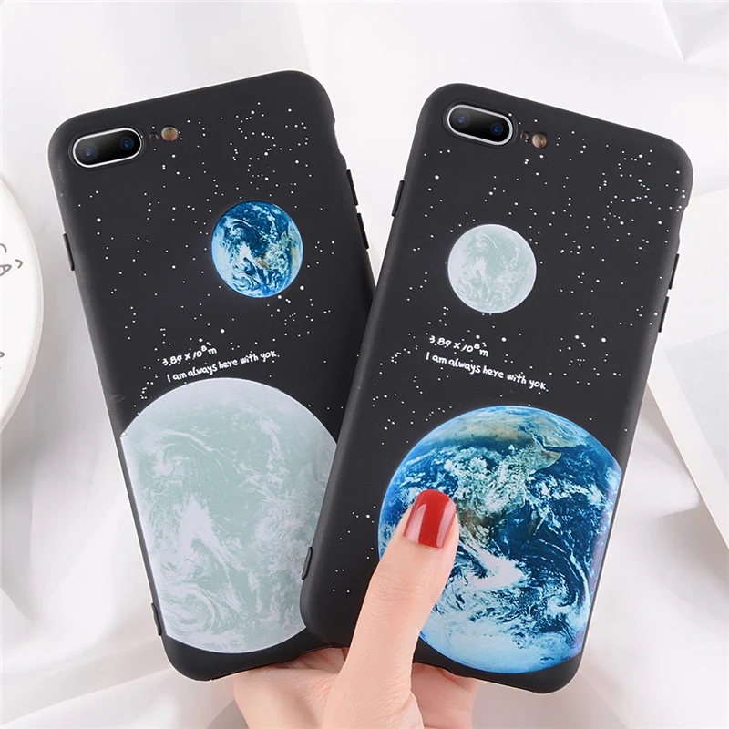 Lovebay Phone Case For iPhone 6 6s 7 8 Plus X XR XS Max 5 5s SE Fashion Cute Cartoon Planet Moon Star Soft TPU |