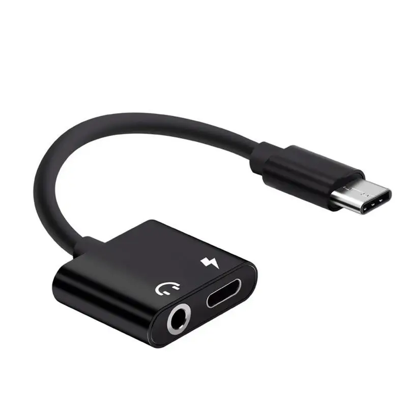Usb type C аудио кабель адаптер для зарядки 2 в 1 Тип штекер женщин 3 5 мм разъем