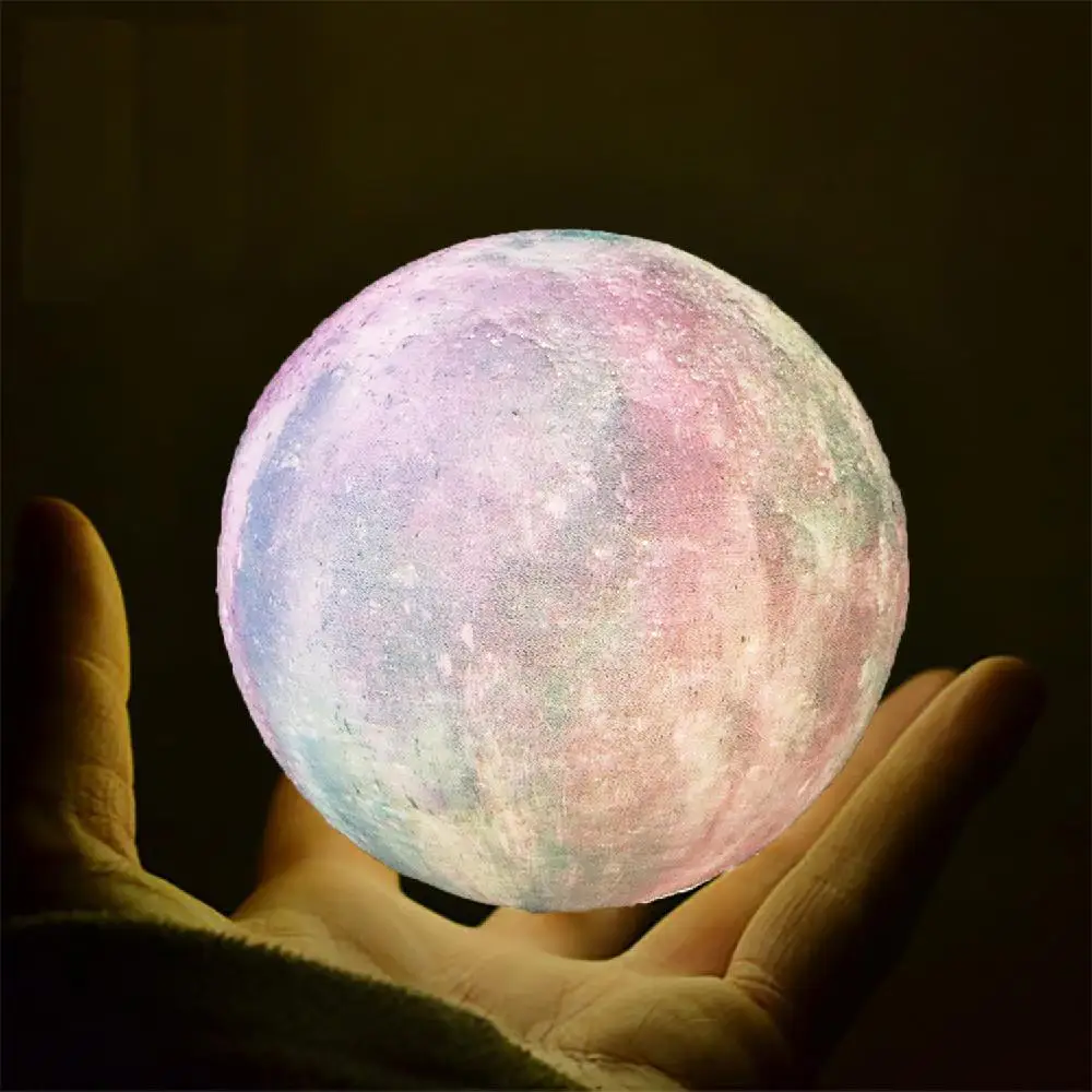 СВЕТОДИОДНЫЙ 3D цветной рисунок Звездная луна лампа с сенсорным управлением