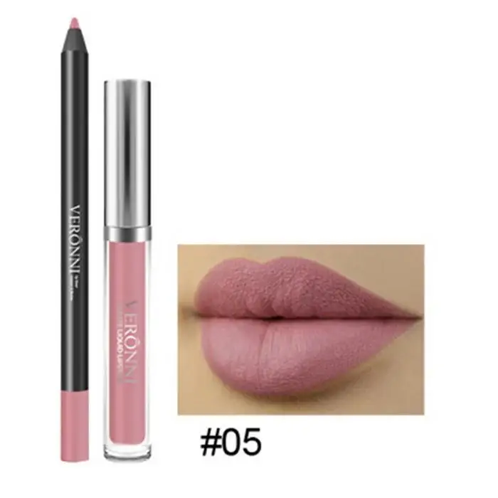 Lip Beauty Moisturizing Lasting Lipstick Glaze Casual Party Work Wedding etc Liner Set 1g 6ml |