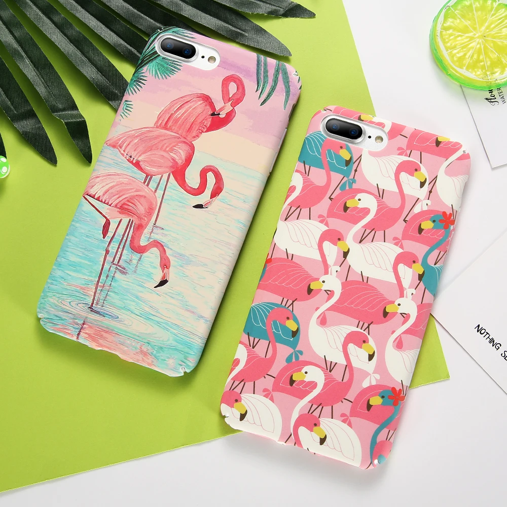 KISSCASE Чехлы фламинго для iPhone X 10 8 7 6 6S Plus чехол милый девчачий Матовый Жесткий 5 5S SE