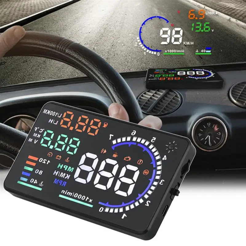 1 шт. Авто дисплей лобовое стекло HUD проект Спидометр напряжение предупреждение