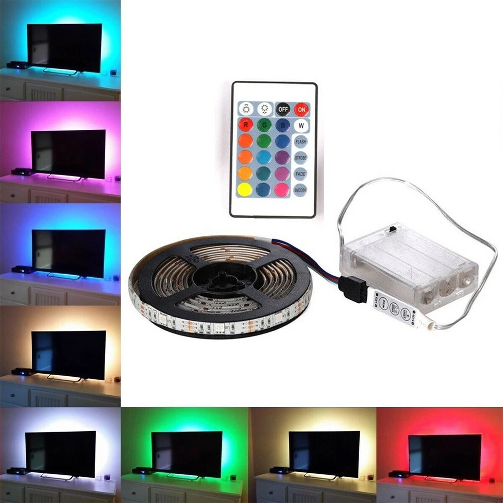 5 в СВЕТОДИОДНАЯ лента SMD 5050 водонепроницаемая RGB ТВ ПОДСВЕТКА гибкий