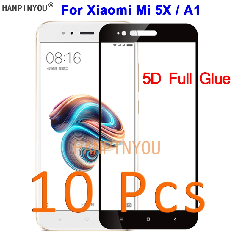 10 шт./лот для Xiaomi Mi A1/5X MiA1 Mi5X 5 &quot5D полное клеевое покрытие закаленная Защитная