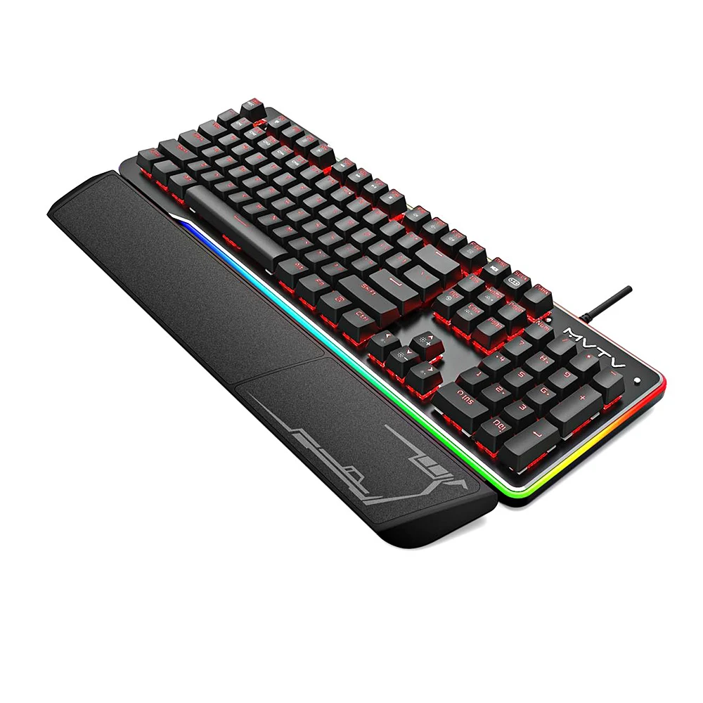 MVTV TK300 Проводная Механическая клавиатура RGB подсветка игровая с 104 клавишами