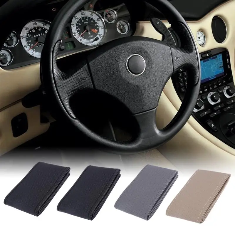DIY чехлы на руль из искусственной кожи противоскользящие автомобильные для