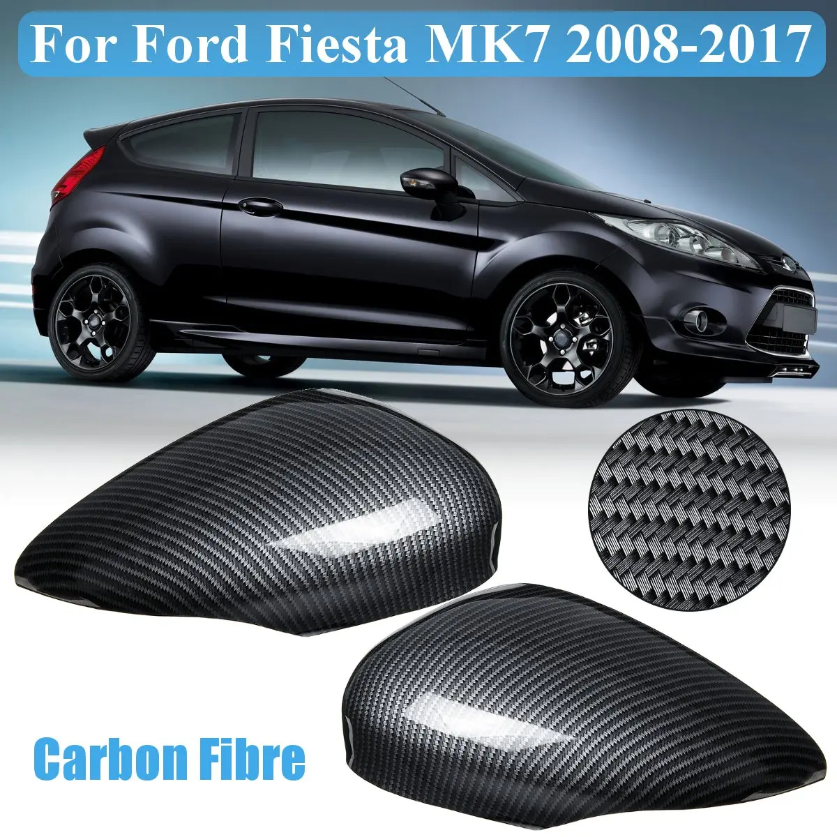 Чехол для зеркала заднего вида Ford Fiesta MK7 2008 2009 2010 2011 2012 2013 2014 2015 2016 2017|Зеркала и