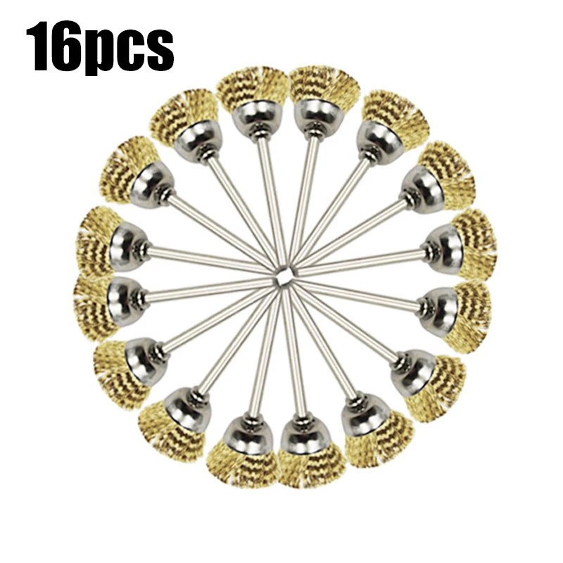16 шт./компл. латунные проволочные щетки для металлической поверхности чистящие