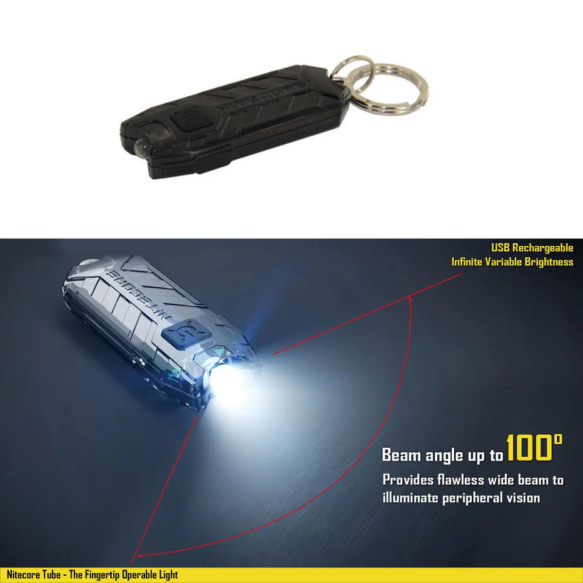 NITECORE 45 Люмен Usb Перезаряжаемый мини брелок светодиодный фонарик Edc факел|Фонарики