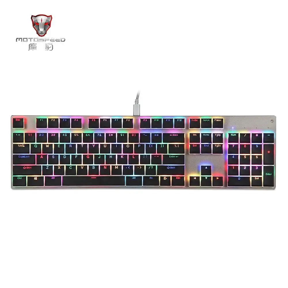 Motospeed CK94 NKRO Супер тонкая механическая клавиатура USB Проводная RGB подсветка