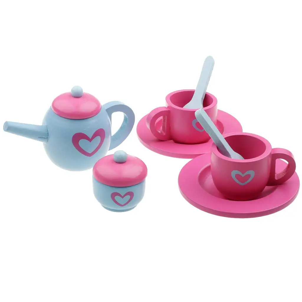 10 шт. деревянная посуда кофейный сервиз чайный Ролевые Игры развивающие игрушки