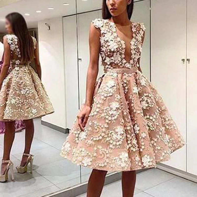 Женское кружевное платье без рукавов с v образным вырезом элегантное