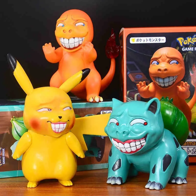 Janpan Аниме Забавный неразборчивый Бульбазавр чармандер Buoupikachu Squirtle фигурка