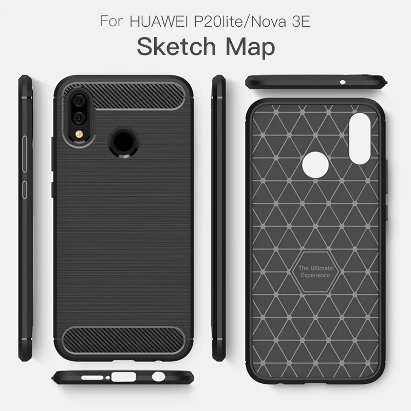 Для Huawei Mate 10 Pro P20 Lite P10 P9 P8 Nova2 задняя крышка из углеродного волокна Мягкий чехол
