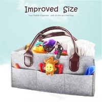 portable baby diaper caddy organizerwipesnursery storage binsbaby travelchanging tables toys tote bag shower gift basket