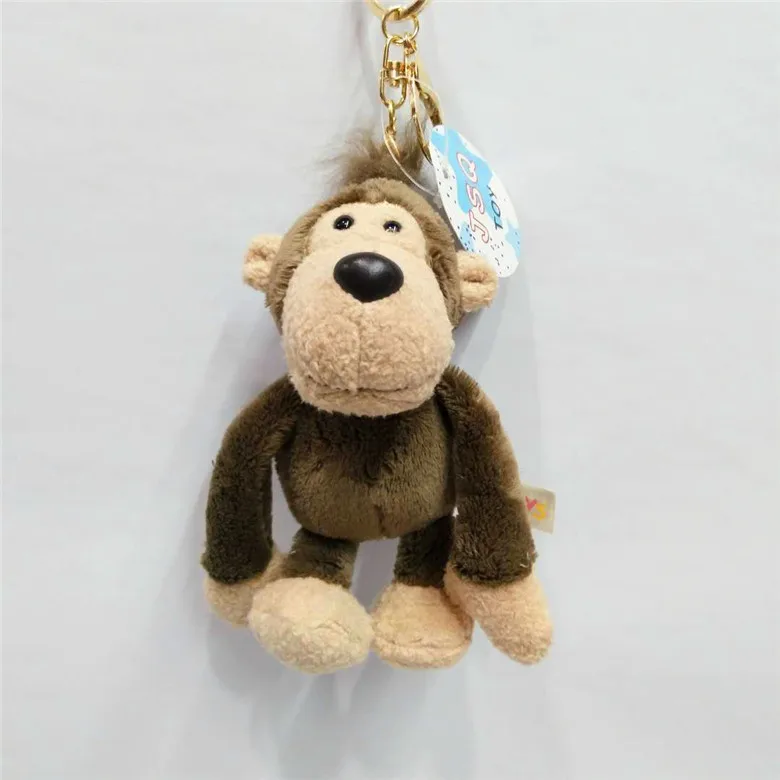 

10 pcs lot bulk Jungle animal bag charms plush toy stuffed doll key chains
