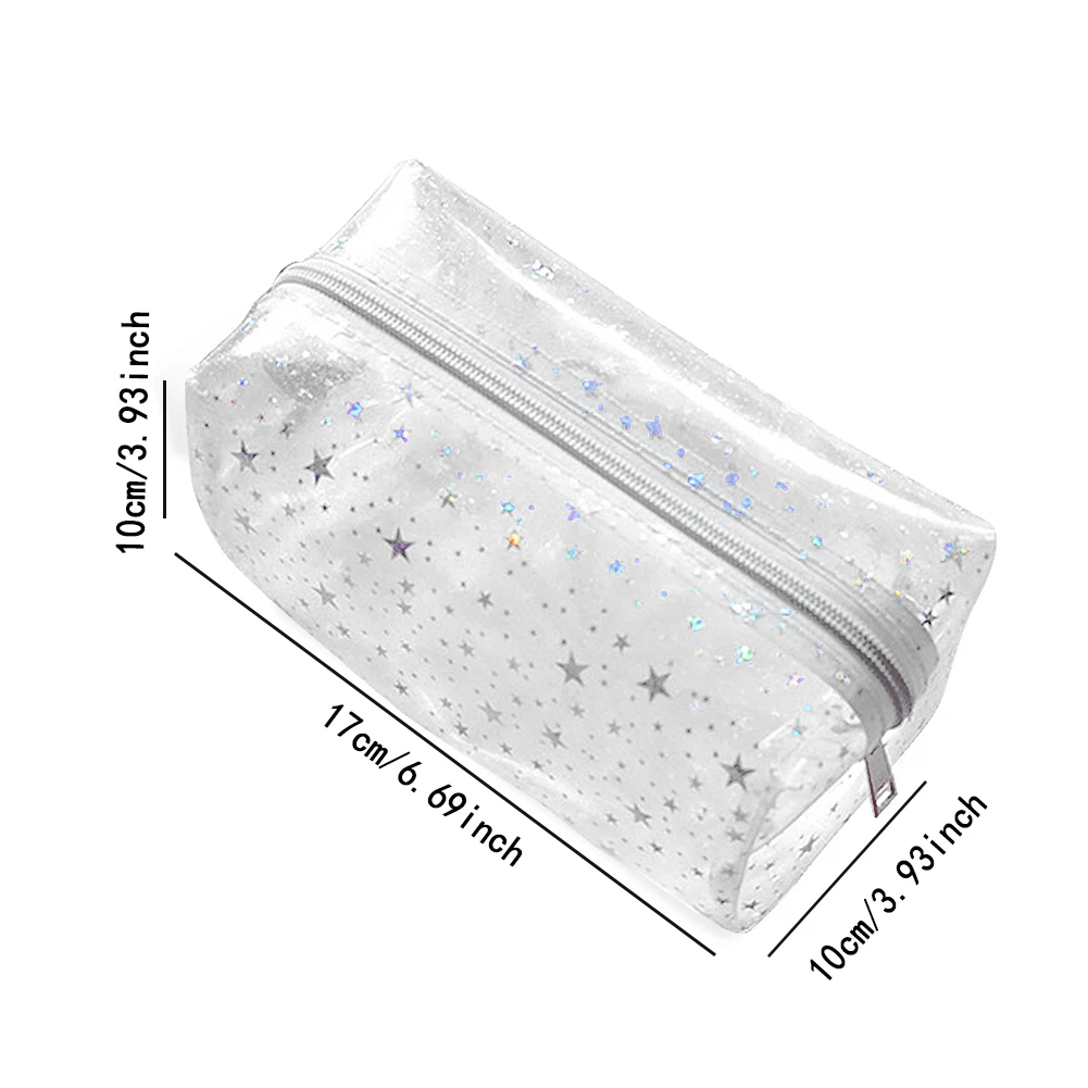 Дорожная прозрачная косметичка из ПВХ женская маленькая сумка для макияжа мытья