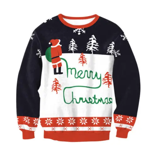 

Fashion Men's Christmas Sweaters Santa Claus Xmas Tree Reindeer Patterned Sweater For Men Women Unisex Pullovers Vintage Sweater