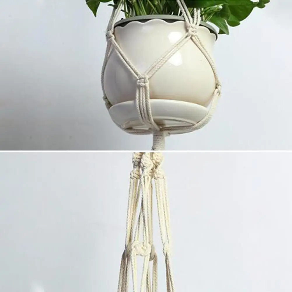 Подвесная корзина Adeeing ручная вязка сумка для дома сада украшение стен
