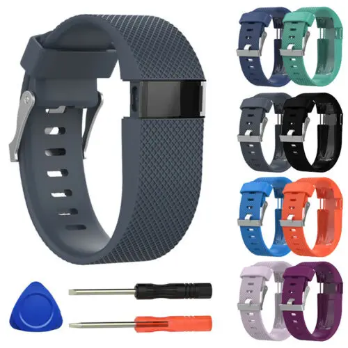 Черный Сменный браслет с ремешком набор инструментов для Fitbit Charge HR Small Or