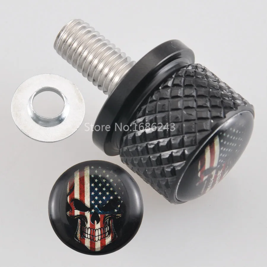 

New Skull USA Flag Quick Release Seat Bolt Fit for Victory Cross Country Universal 14-18
