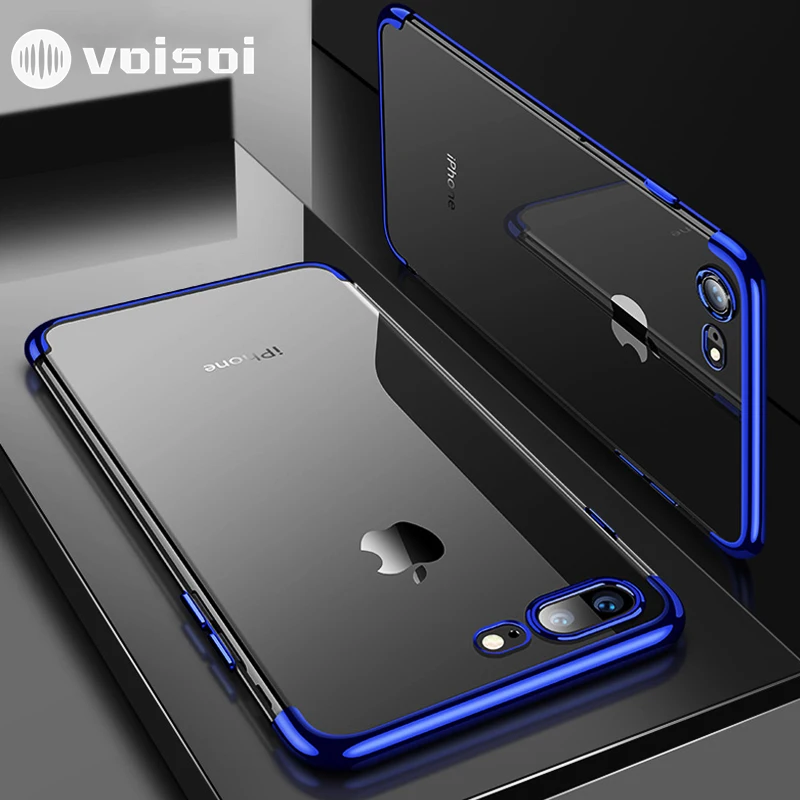 Силиконовый чистый мягкий чехол для iPhone X 10 Xs Max Xr Apple 7 Plus 8 6S 6 Тонкий сотового