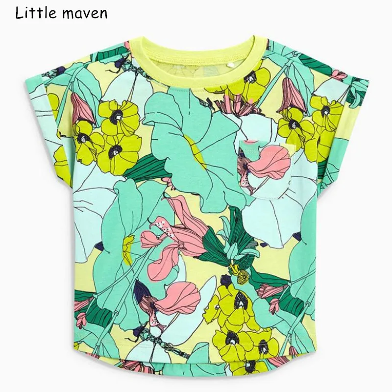 Little maven детская одежда лето 2019 для маленьких девочек топы хлопковая брендовая