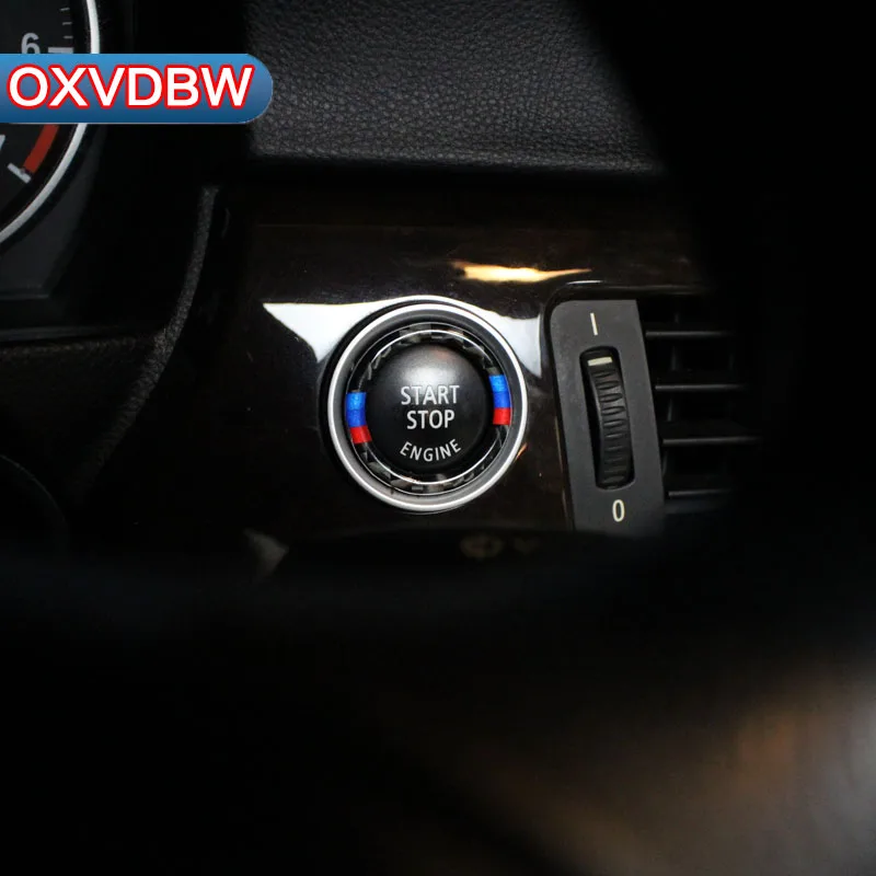 Для BMW E90 E92 E93 автомобильный двигатель старт стоп кнопка крышка наклейки